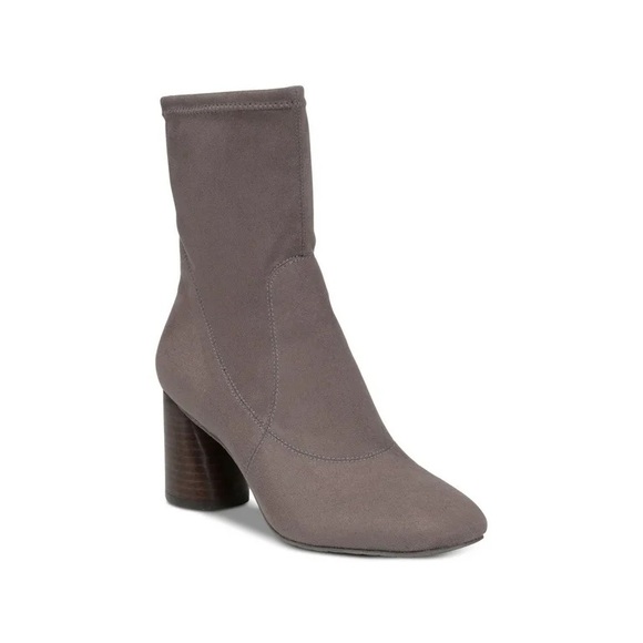 Gisele dark taupe stretch suede boots - Picture 2 of 8